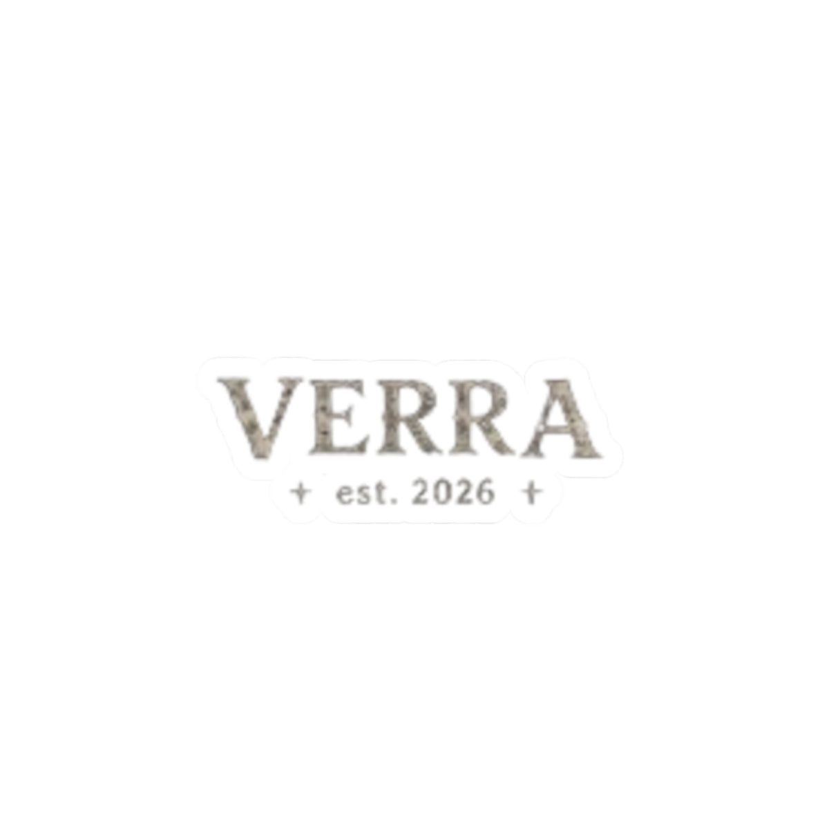 Verra 'est. 2026' Kiss-Cut Sticker — Vintage Script Logo Decal