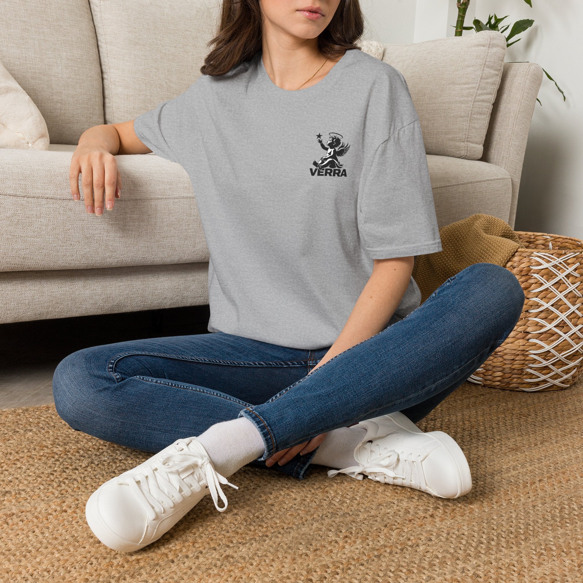 Verra Cherub Logo T-Shirt — Minimalist Angel Graphic Tee