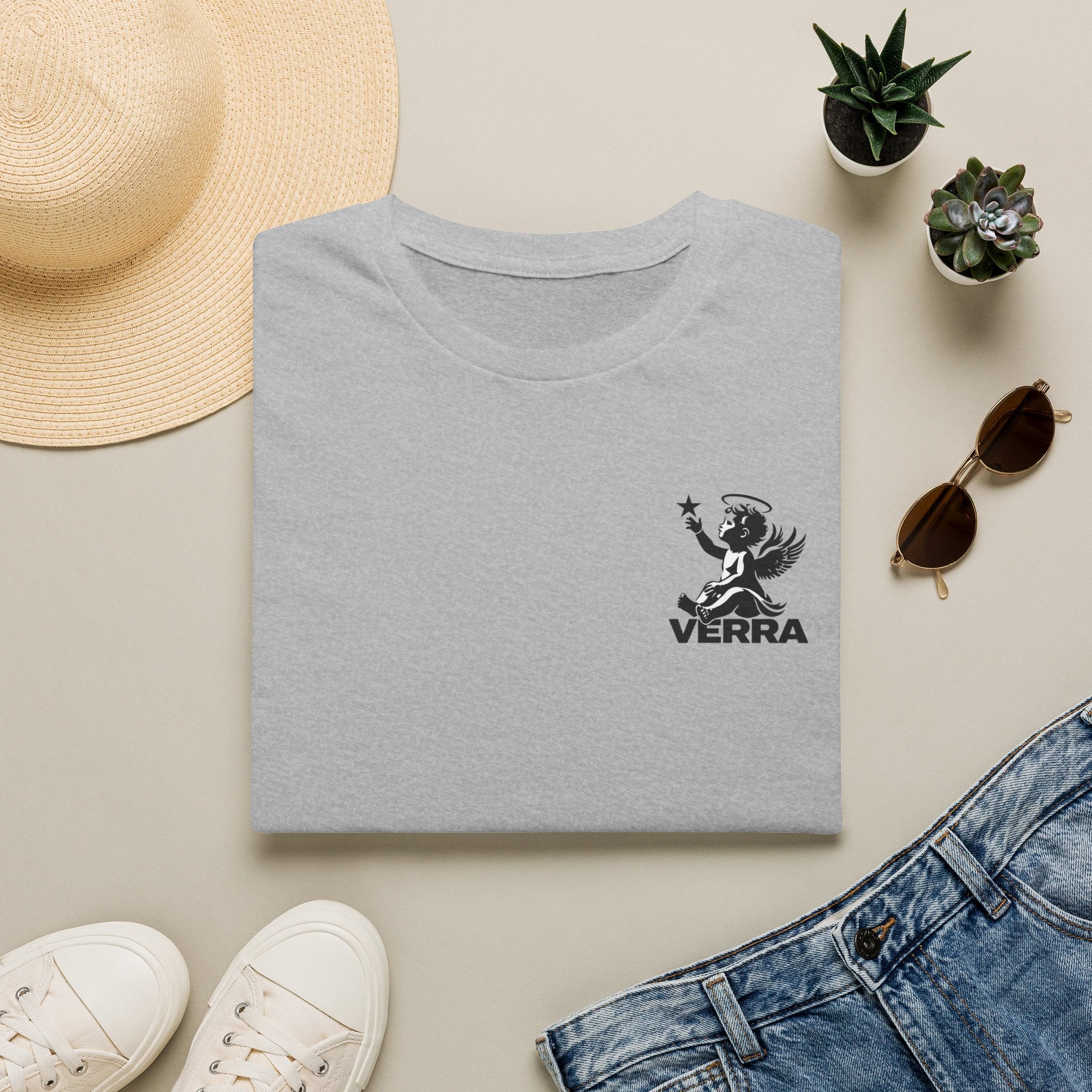 Verra Cherub Logo T-Shirt — Minimalist Angel Graphic Tee